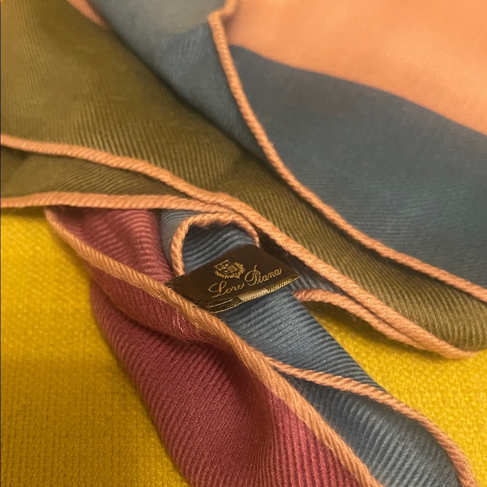 Loro Piana Multicolor Silk & Cashmere Shawl - Picture 4 of 6